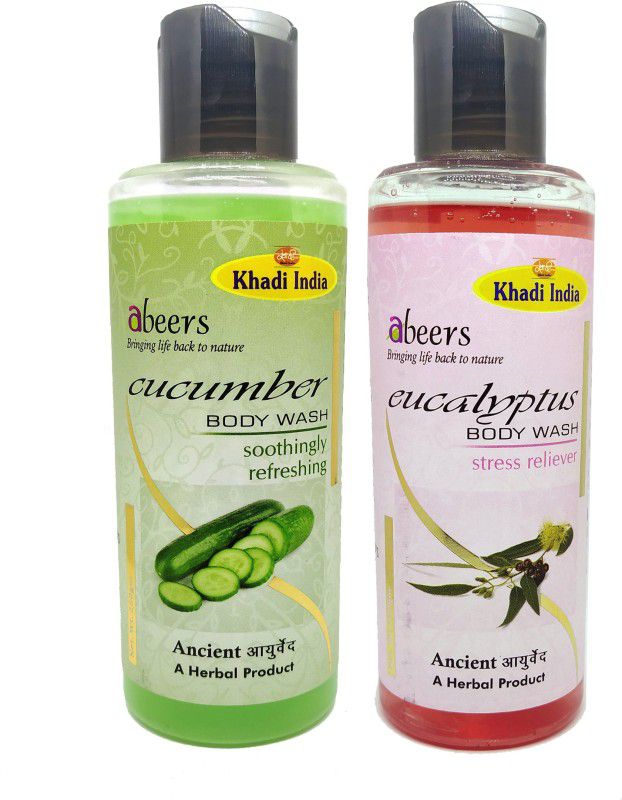 khadi abeers Cucumber & Eucalyptus Thyme Body Wash (Pack of 2)  (2 x 250 ml)