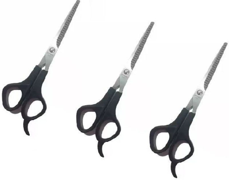 SBTs Professional Salon & Parlour Use Scissors for Hair Cutting | Hair Scissors | Hair Cut Scissors Tools (M2 Scissors) 3 Scissors  (Set of 3, Black)