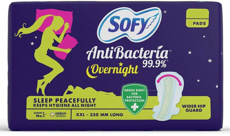 SOFY Antibacterial Overnight Pads XXL - (8) Sanitary Pad  (Pack of 8)