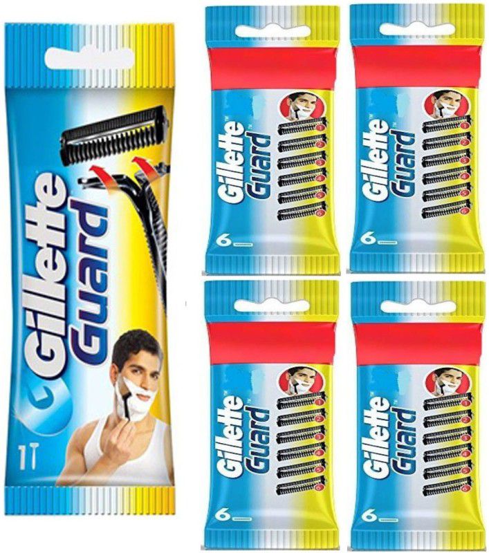 Gillette Guard Cartridge Blade With Razor  (Pack of 4)