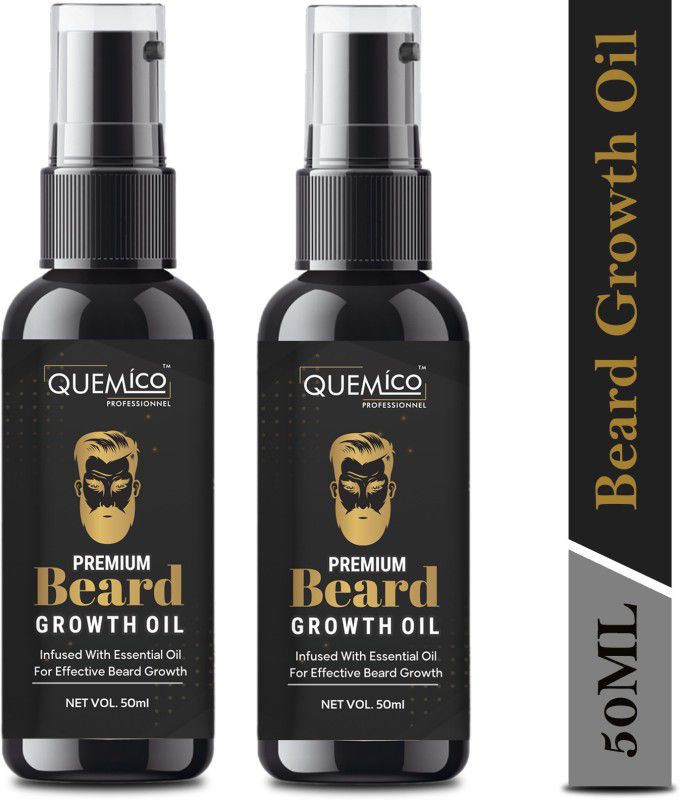 Quemico Professionnel Premium Beard Oil For Men For Itch-Free & Smooth Beard Growth, Pack Of 2 | 100ml Hair Oil  (100 ml)