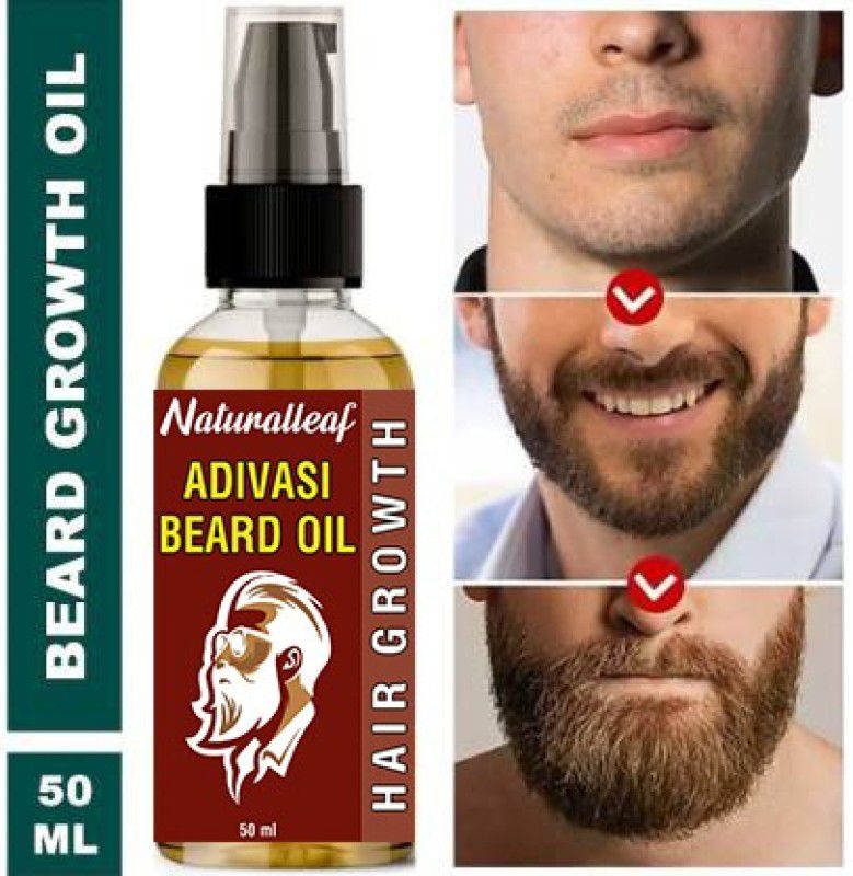 NATURAL LEAF advanced Beard Growth Oil for Men - (Almond&Jojoba) for Beard Growth - Hair Oil  (50 ml)