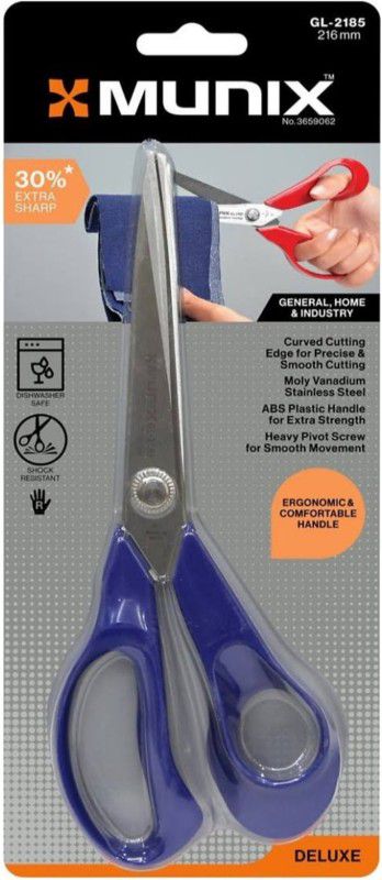 R K SALES Original Munix GL 2185 Scissors, Pack of 10 Units Scissors  (Set of 10, Red, Blue)