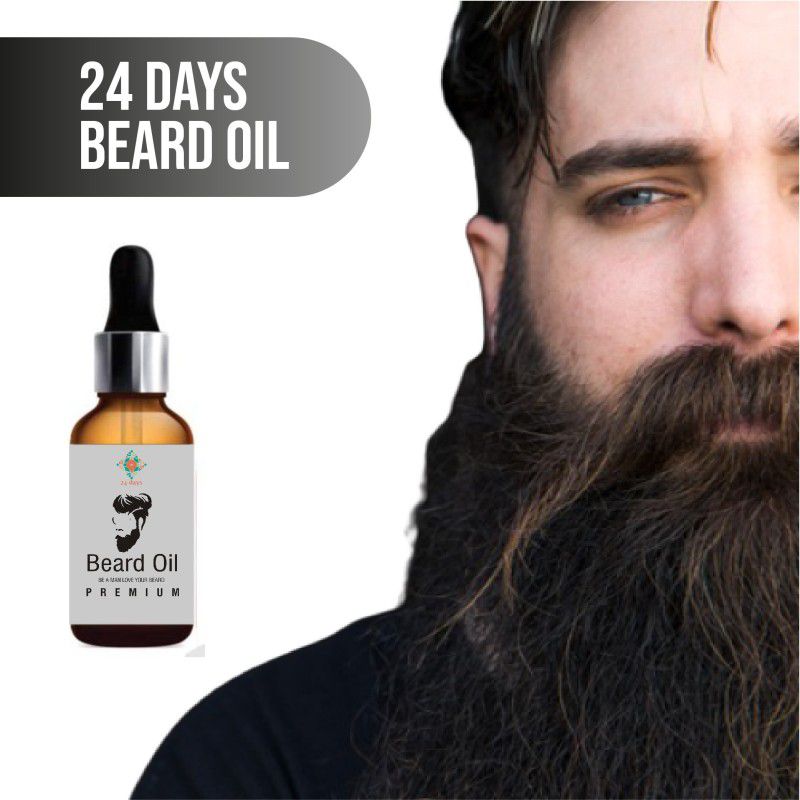 24 DAYS Beard Growth Oil for strong and healthy beard growth Hair Oil  (60 ml)