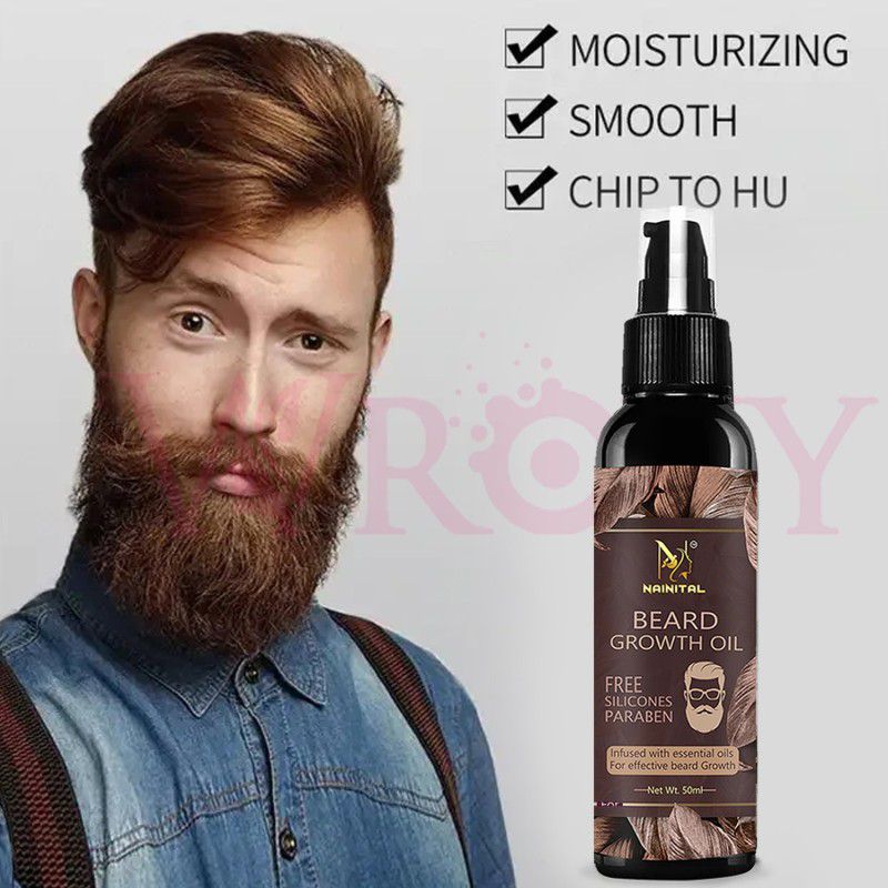 NAINITAL Organics 7X Beard Growth Oil |Lavender| Blend of 10 Natural Oils| Hair Oil  (50 ml)