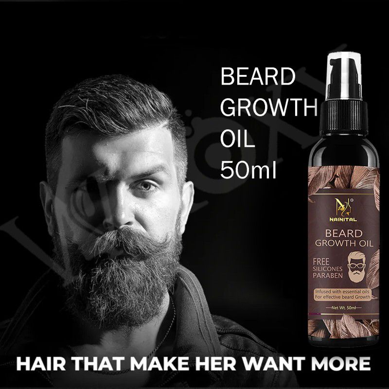 NAINITAL Beard Growth Oil - No Harmful Chemical Hair Oil  (50 ml)
