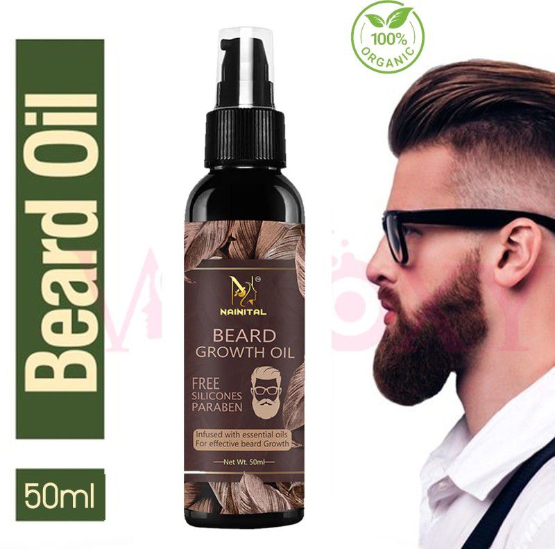 NAINITAL Professional Jadibuti Beard Growth Oil Enriched with Natural Herbs Beard Oil Hair Oil  (50 ml)