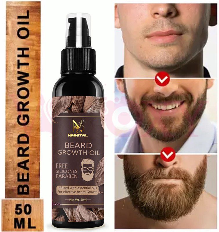NAINITAL Beard Growth Oil for Men For Better Beard Growth With Thicker Beard Hair Oil  (50 ml)