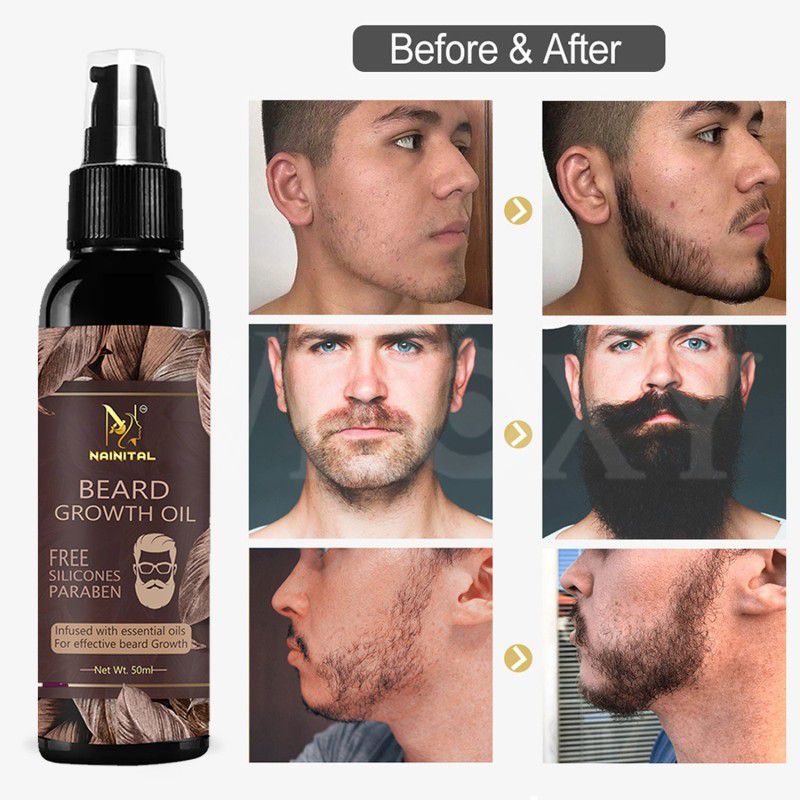 NAINITAL Advanced and Organic Beard Growth Oil for strong and healthy beard growth oil Hair Oil  (50 ml)
