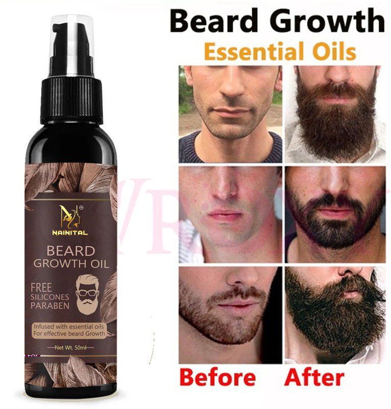 NAINITAL Beard Growth Oil - More Beard Growth, With Redensyl, 8 Natural Oil Hair Oil  (50 ml)
