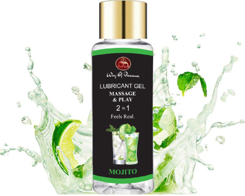 Way Of Pleasure Lubricant 2 in 1 Mojito Flavor Water Based Non Sticky Gel For Men & Women Lubricant  (50 ml)