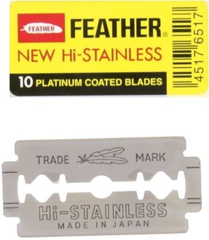 Feather Razor Blades New Hi-Stainless Double Edge  (Pack of 10)