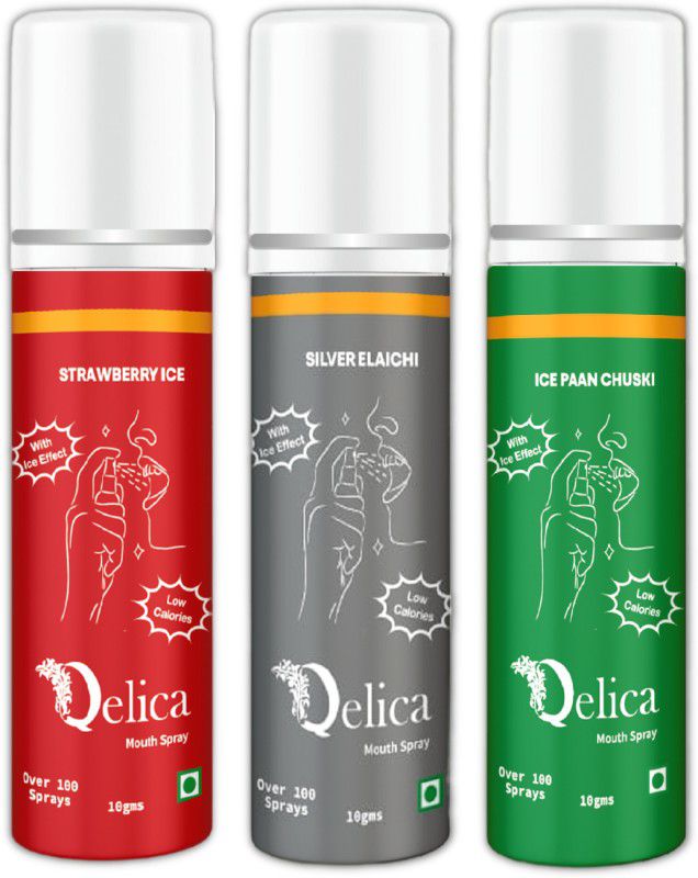 Qelica Instant Mouth and Breath Freshner Ice Effect Coolest Long Lasting Spray  (30 g)