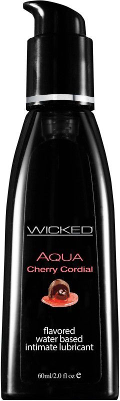 Wicked Aqua Cherry Cordial Flavoured Water Based Personal Lubricant  (60 ml)