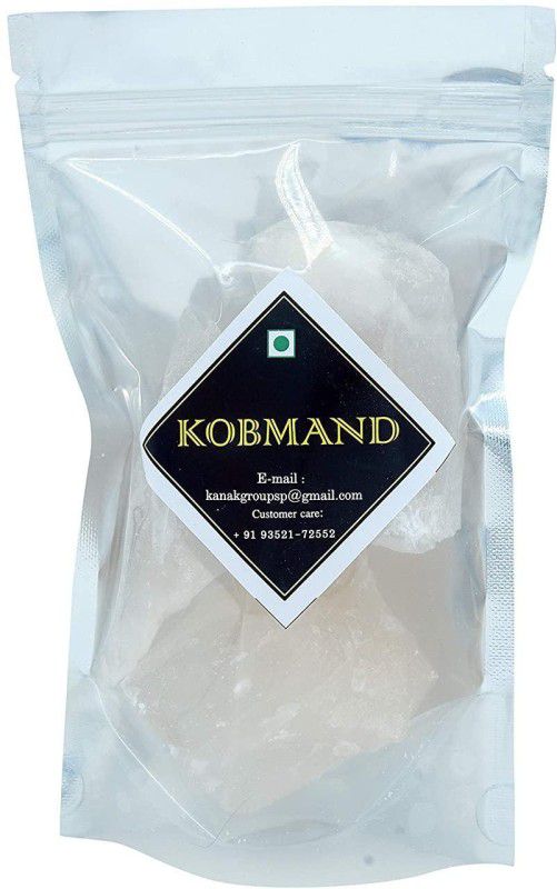 KOBMAND Alum Stone Natural Crystal White Fitkari (Phitkari)  (200 g)