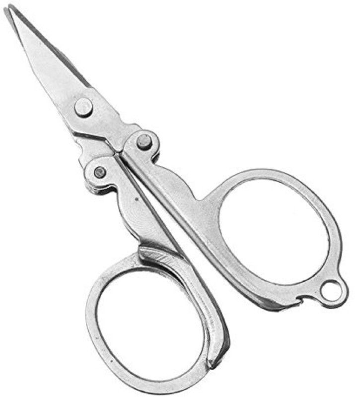 Confidence Handed Folding Pocket Scissor Scissors  (Set of 1, Silver)