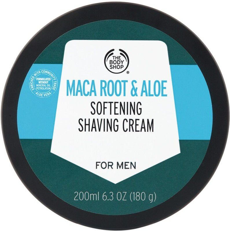 THE BODY SHOP Maca Root & Aloe Softening Shaving Cream For Men  (200 ml)