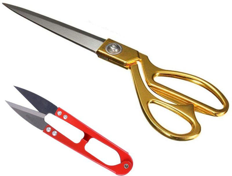 StealODeal 10.5 Inch With Mini Thread Cutter Scissors  (Set of 2, Multicolor)