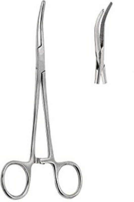 SANJU Khushi Surgicals Artery forceps CURVED (6 Inch) Stainless Steel Pack of 1 Scissors  (Set of 100, Silver)