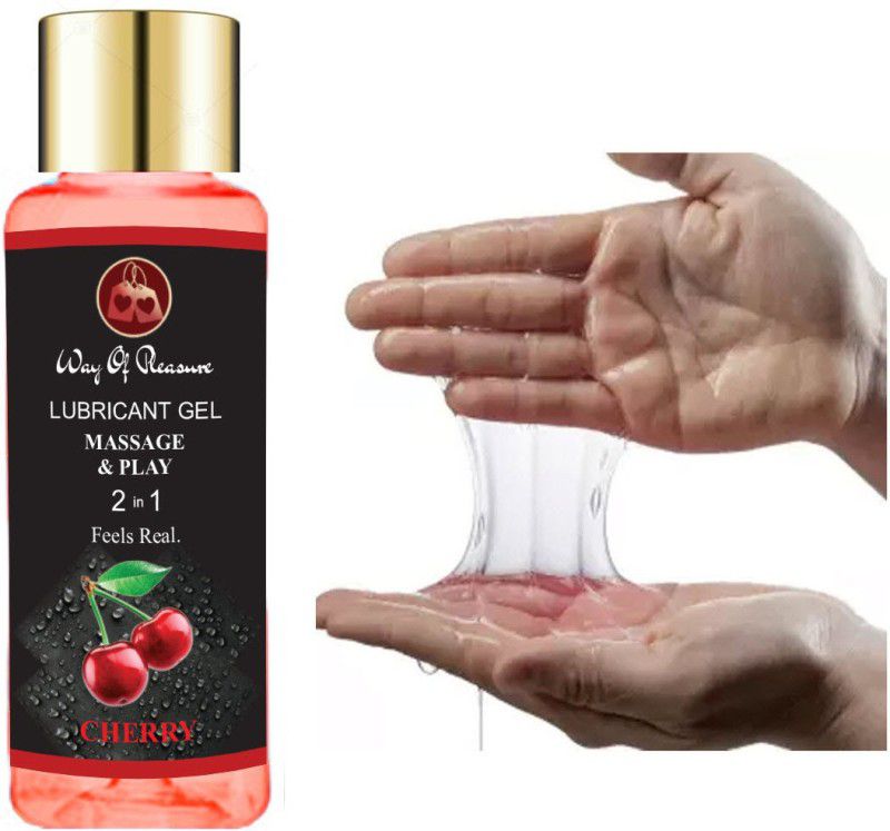 Way Of Pleasure Water Based Lubricant Gel 50ml Cherry For Men & Women Lubricant  (50 ml)