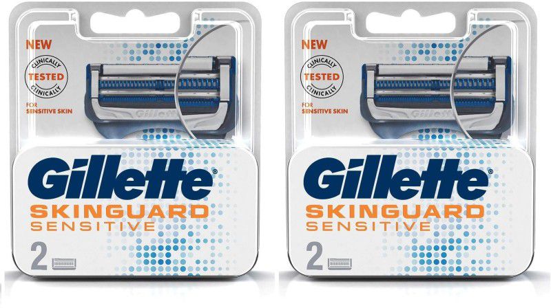 Gillette Skinguard Sensitive Cartridges Each 2S  (Pack of 2)