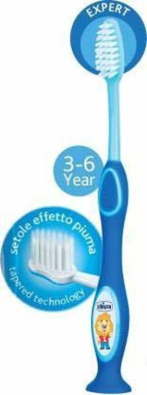 kiran handloom KIRAN Chicco Toothbrush 3Y-6Y Blue Extra Soft Toothbrush Toothbrush Case  (Pack of 1)