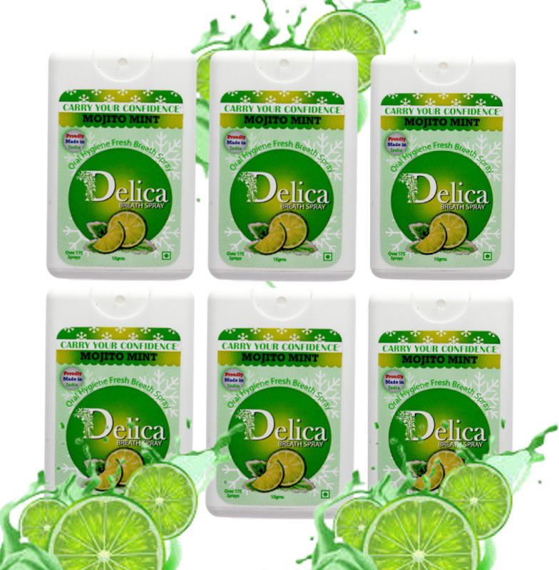 Delica Mojito Mint Fresh Breath Instant Mouth And Bad Breath Freshner Spray  (90 g)
