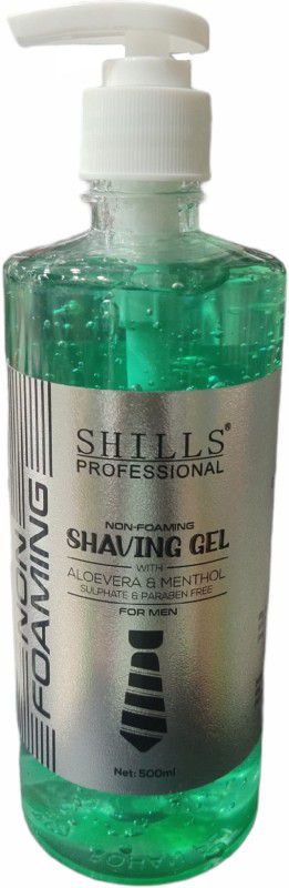 Shills Professional Non Foaming Shaving Gel With Aloevera & Menthol  (500 ml)