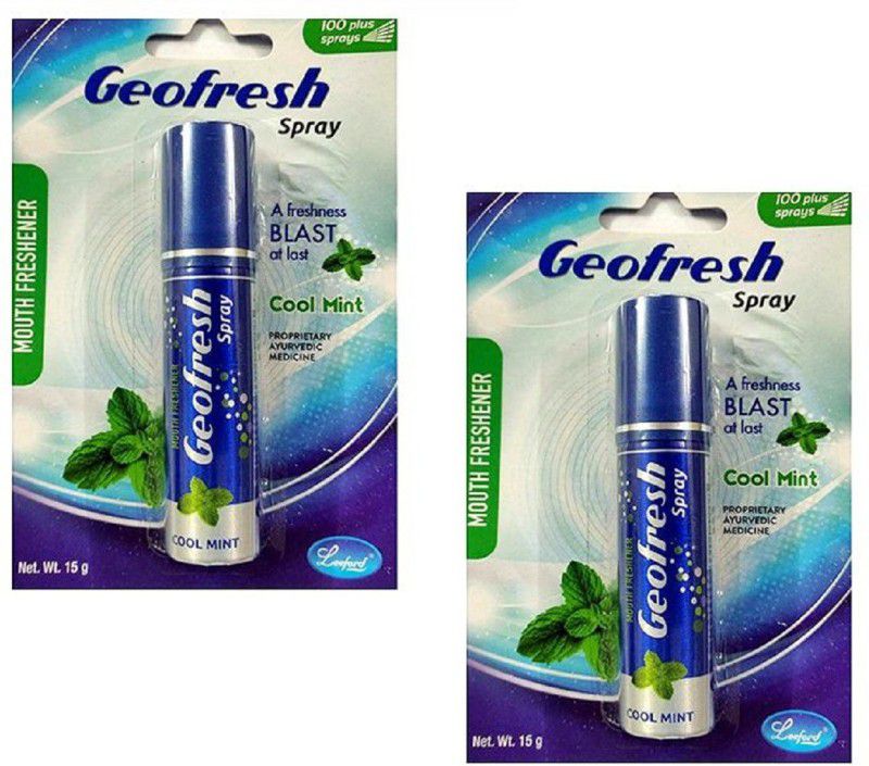 Leeford Geofresh Mouth Spray Mint Flavor ( 2 Pc x 15 gm ) Spray  (15 g)