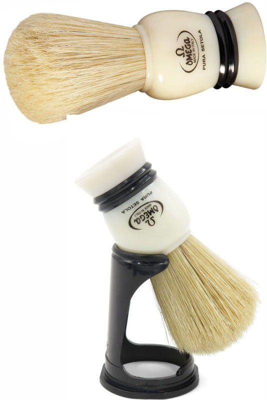 DOCTORGENTLE shaving brush omega Super Soft Cruelty Free Bristles & Premium Handy Shaving Brush