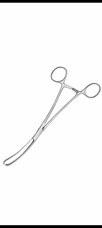 SANJU Khushi Surgical Vulsellum Forceps (8 INCH) Surgical Instrument, stainless steel Scissors  (Set of 1, Silver)