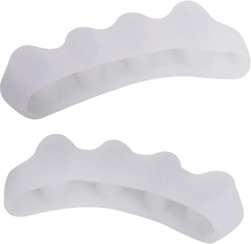 BOLT Soft Elastic Toe Straighteners 5 Hole Silicone Gel Separators Bunion -1 Pair  (Pack Of 2)