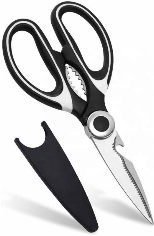 Corslet Scissors for Kitchen Use Kitchen Scissors for Home Chicken Vegetables Scissors Scissors  (Set of 1, Black)