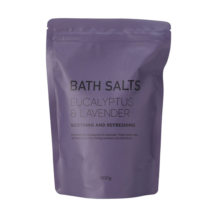 Soothing &  Refreshing Bath Salts 500g - Eucalyptus & Lavender