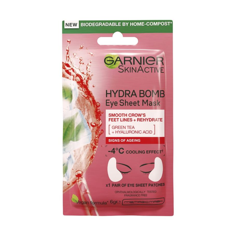 Garnier SkinActive Hydra Bomb Eye Sheet Mask 6g - Green Tea & Hyaluronic Acid