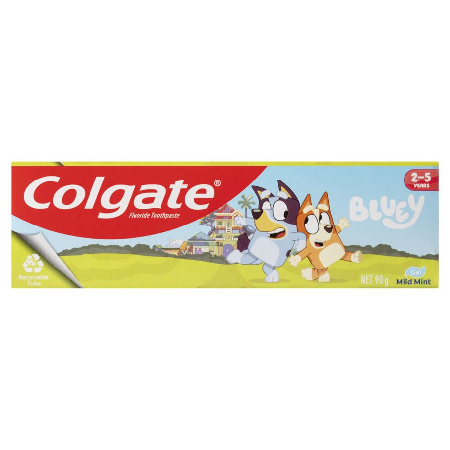 Colgate Kids Junior Bluey Fluoride Toothpaste - Mild Mint Gel