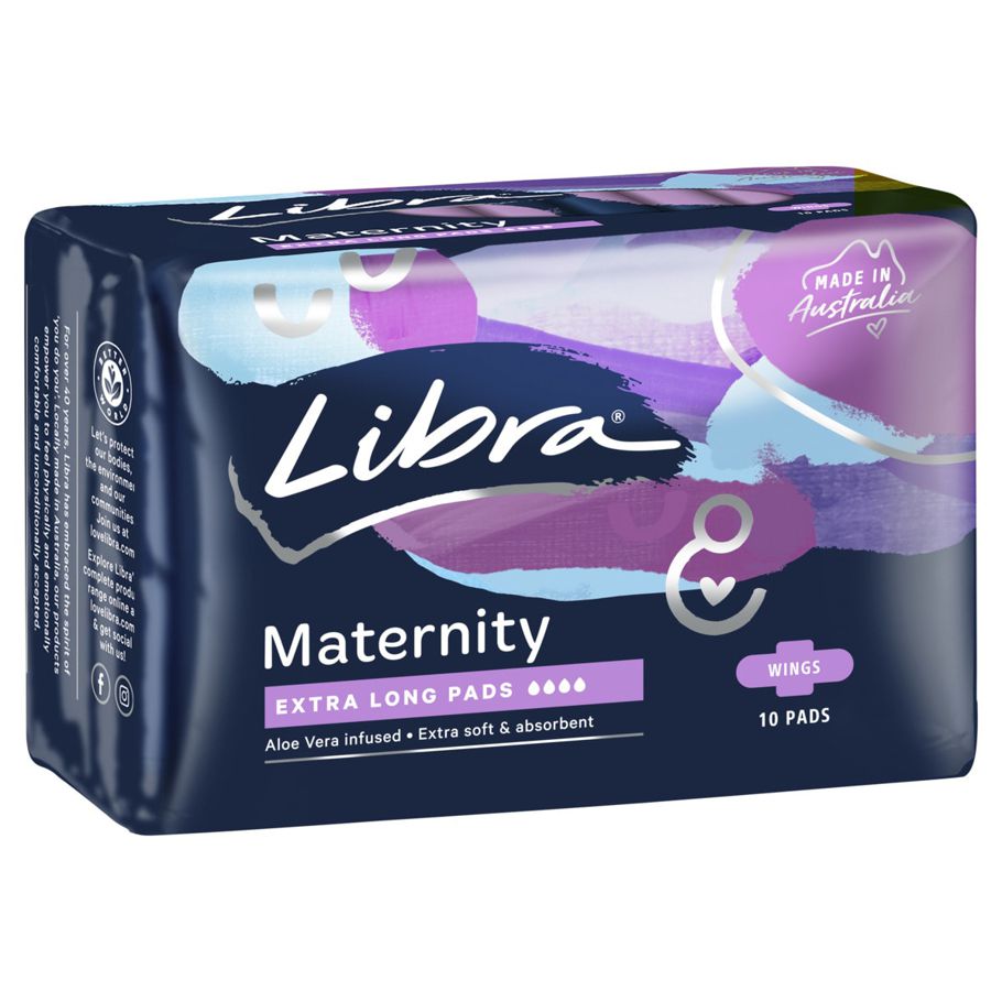 Libra 10 Pack Maternity Extra Long Pads