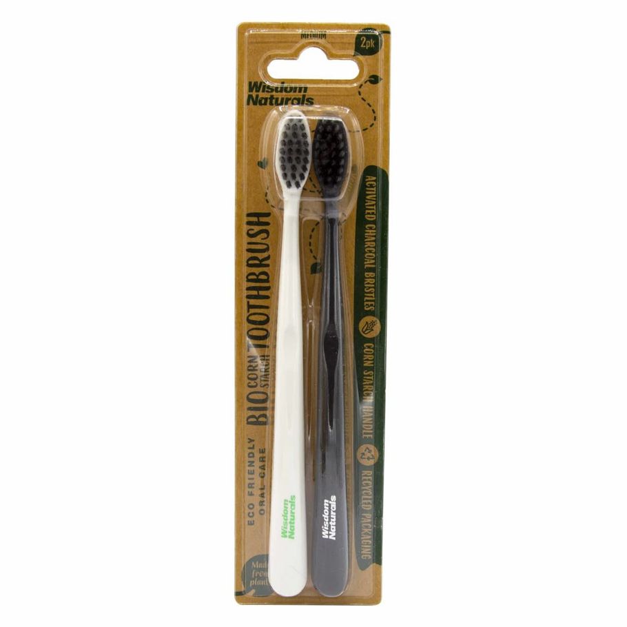 Wisdom 2 Pack Naturals Bamboo Toothbrush