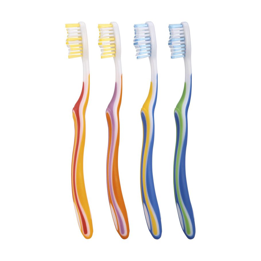 4 Pack Medium Adults Toothbrushe