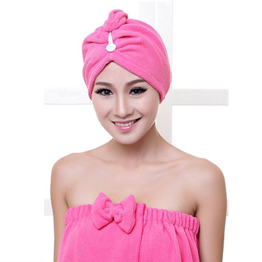 Microfiber Bath Towel Quick Dry Twist Hair Turban Microfiber Hair Wrap Cap For Lady Man Turban Head Wrap Bathing Tools