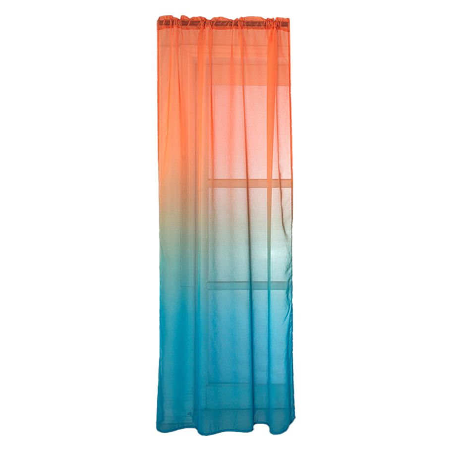 Window Curtain Panel Non-fading Gradient Design Sheer Drape
