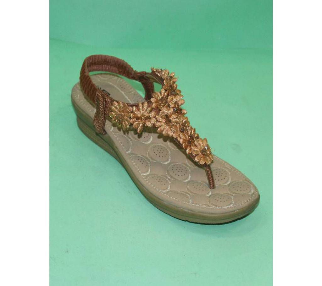 Chocolate Artificial Leather Sandal for Women