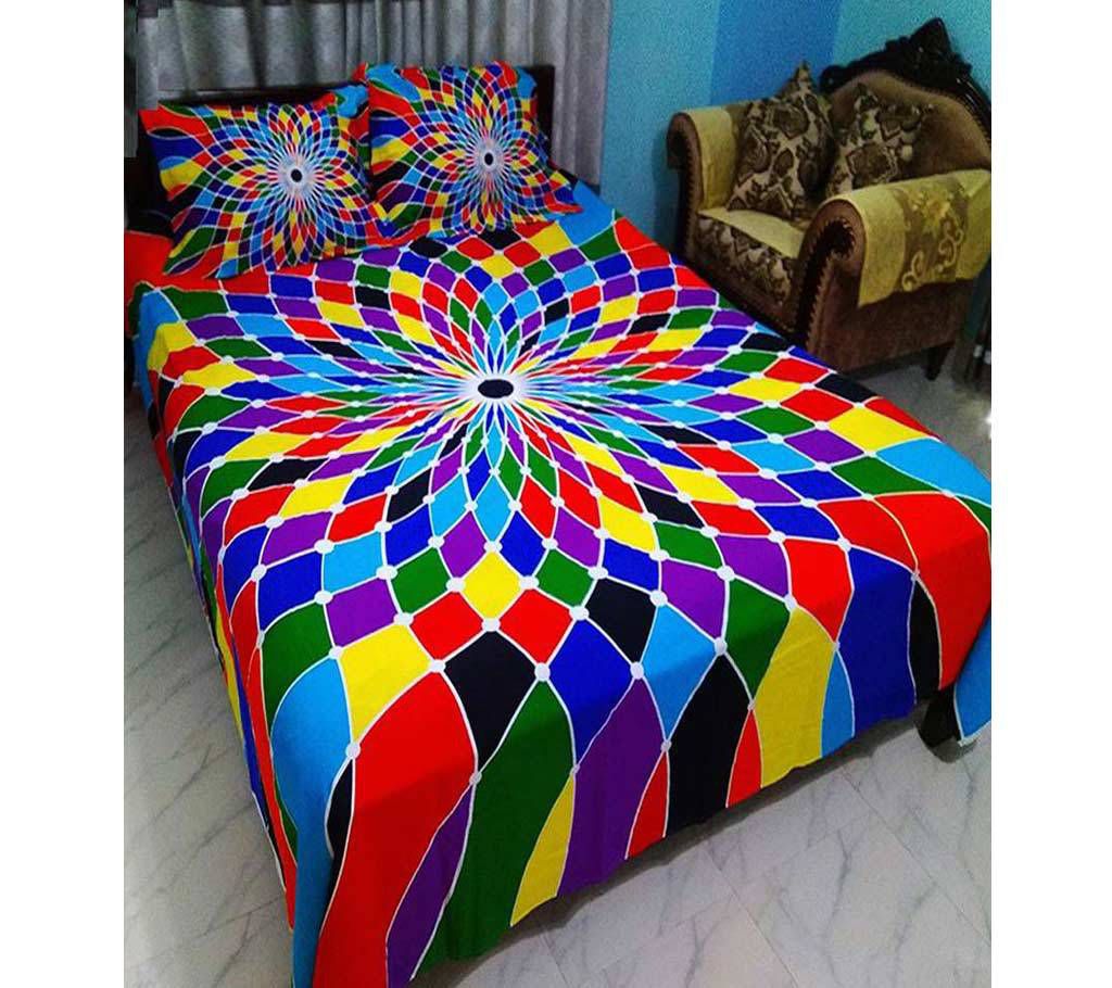 Boishakhi Double Size Cotton Bed Sheet Set