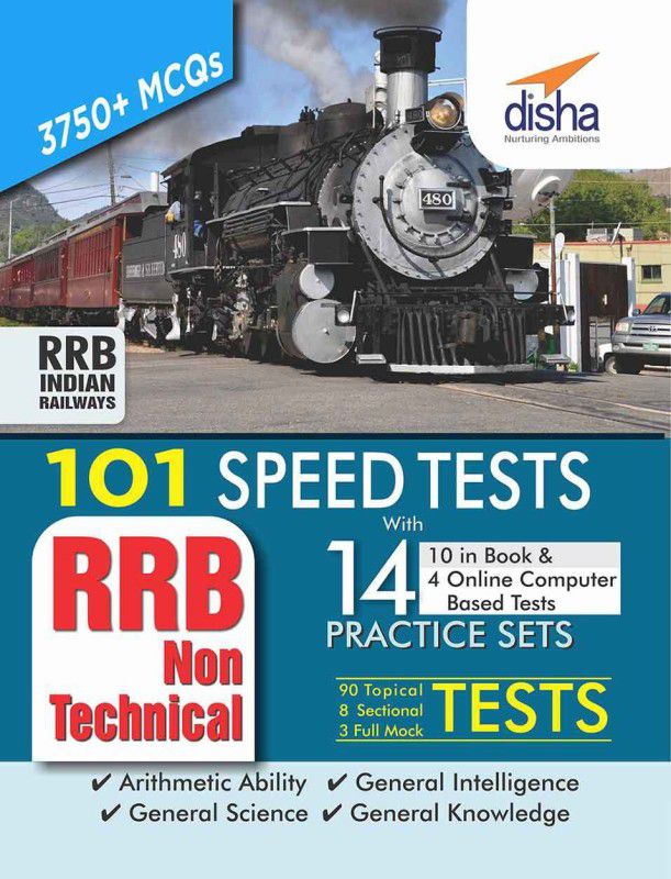 101 Speed Tests (Topic-Wise) with 14 Practice Sets (10 in Book & 4 Online CBT) for Rrb Non Technical Exam  (English, Paperback, Disha Experts)