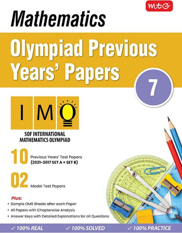 MTG Mathematics (IMO) Olympiad Previous Years Papers with Mock Test Paper - Class 7, Olympiad Books For 2022-23 Exam  (Paperback, MTG Editorial Board)
