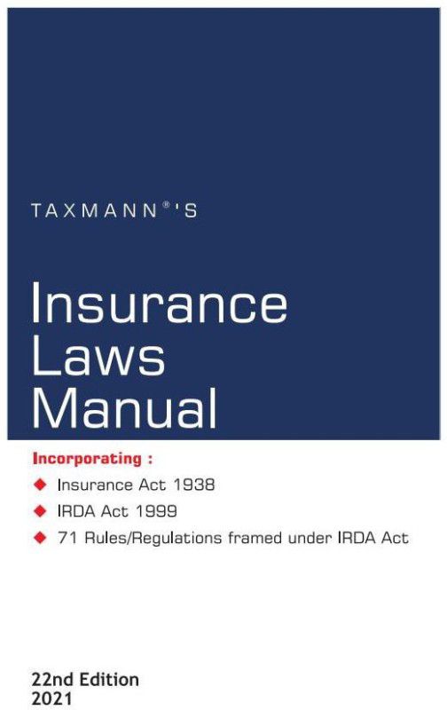 Taxmann's Insurance Laws Manual | 22nd Edition | 2021  (Paperback, Taxmann)