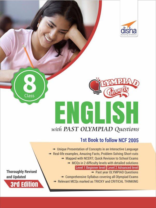 Olympiad Champs English Class 8 with Past Olympiad Questions 3rd Edition  (English, Paperback, Disha Experts)