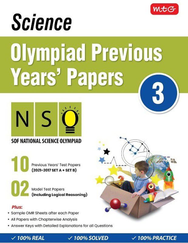 MTG Science (NSO) Olympiad Previous Years Papers with Mock Test Paper - Class 3, Olympiad Books For 2022-23 Exam  (Paperback, MTG Editorial Board)