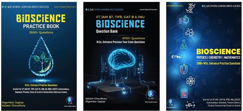 IIT JAM Biotechnology Bioscience Combo Set (3 Books) - (Bioscience) Practice Questions Books for all MSc Entrance Exams.  (Paperback, Kailash Choudhary)
