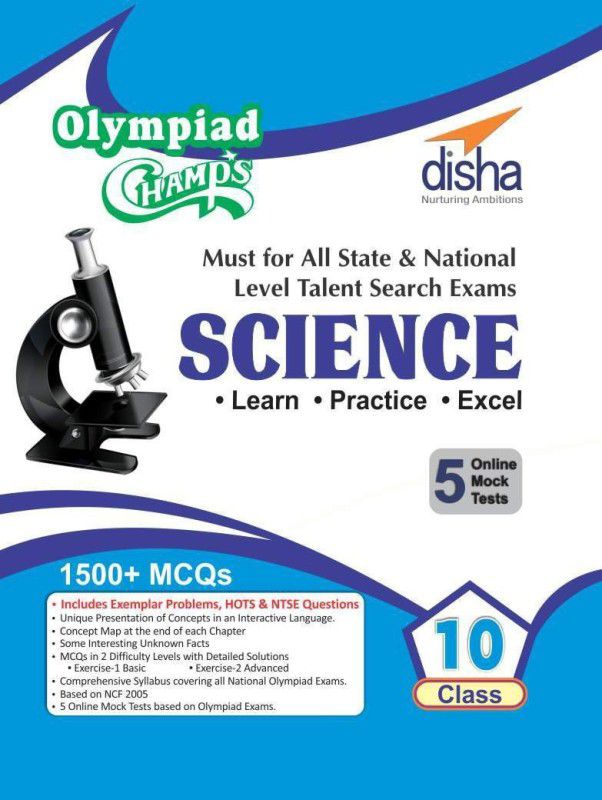 Olympiad Champs Science Class 10 with 5 Mock Online Olympiad Tests  (English, Paperback, Disha Experts)